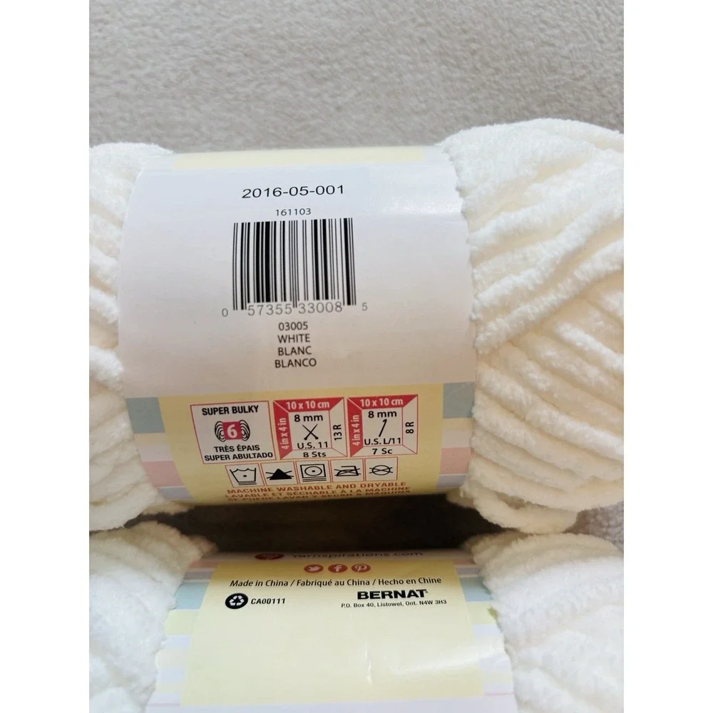 Bernat Baby Blanket Lot Of 4 New # 6 Bulky Wt Machine Wash Knit Crochet Crafts